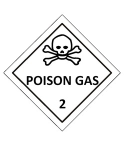 etichette adesive  poison gas