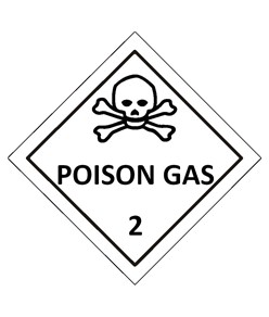 etichette adesive  poison gas