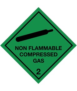 etichette adesive  non flammable compressed gas