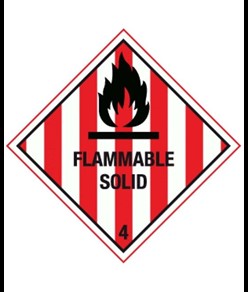 etichette adesive  flammable solid