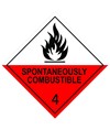 etichette adesive  spontaneously combustible
