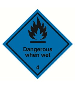 etichette adesive  dangerous when wet