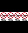 Adesivo 'vietato fumare' da 4 etichette