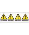 Adesivo da 4 etichette  'Warning'