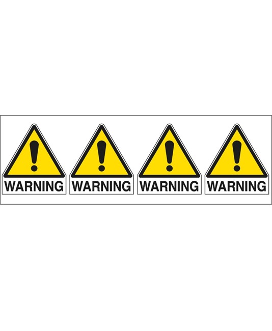 Adesivo da 4 etichette  'Warning' Adesivo da 4 etichette  'Warning'