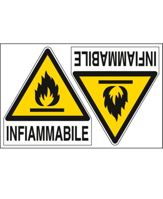 Adesivo 'infiammabile' Adesivo 'infiammabile'
