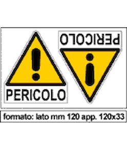 Adesivo 'pericolo' da 2 etichette