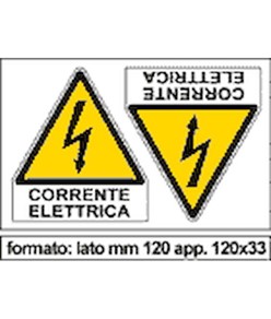 Adesivo 'corrente elettrica' da 2 etichette