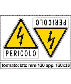 Adesivo 'pericolo elettrico'