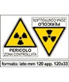 Adesivo 'pericolo zona controllata'