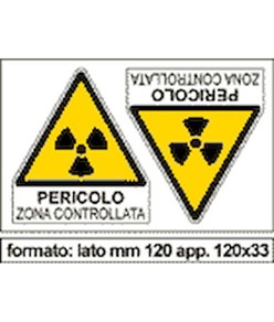 Adesivo 'pericolo zona controllata'