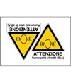 Adesivo 'attenzione rumorosità oltre 85 dB(A)'