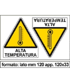 Adesivo 'alta temperatura' da 2 etichette