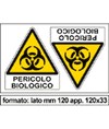 Adesivo 'pericolo biologico'