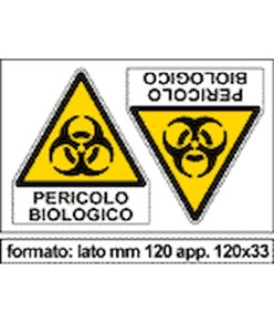 Adesivo 'pericolo biologico' da 2 etichette