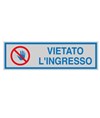 Pellicola adesiva per interni 'vietato l'ingresso' con simbolo divieto