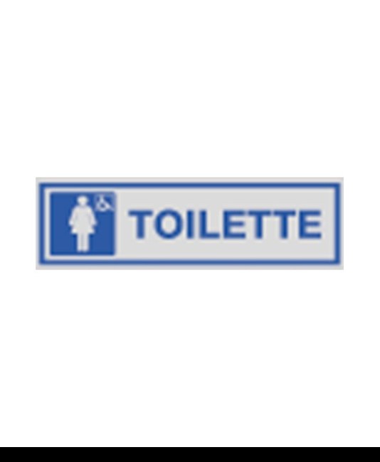 Pellicola adesiva per interni 'toilette' con simbolo disabili/donna