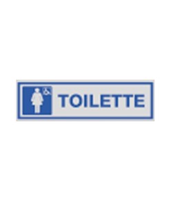 Pellicola adesiva per interni 'toilette' con simbolo disabili/donna