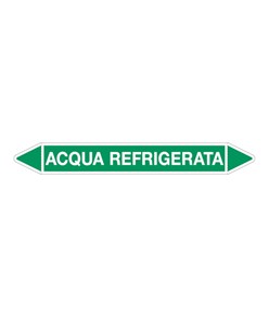 Etichette autoadesive per tubazioni  Acqua refrigerata