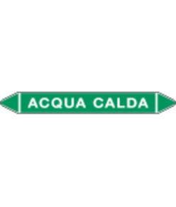 Etichette autoadesive per tubazioni acqua calda