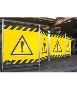 Transenna singola con telo in PVC stampato