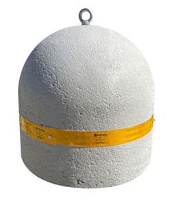 Panettone stradale in cemento  con gancio golfare Panettone stradale in cemento  con gancio golfare