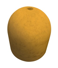 Panettone stradale in cemento  con foro per palo