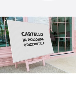 Cartello personalizzato in polionda formato orizzontale