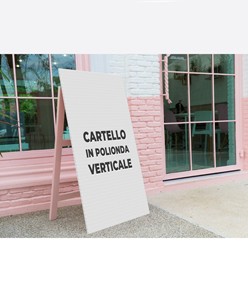 Cartello personalizzato in polionda formato verticale