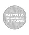 Cartello rifrangente personalizzato in lamiera scatolata su richiesta del cliente