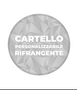 Cartello rifrangente personalizzato in lamiera scatolata su richiesta del cliente