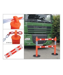 Colonnina di delimitazione con banda rifrangente