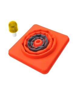 Cono segnaletico stradale luminoso retrattile in tessuto.