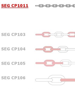 metri di catena in plastica bianca