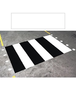 Striscia adesiva per realizzazione attraversamento pedonale. dim 30 cm x 1 mt.