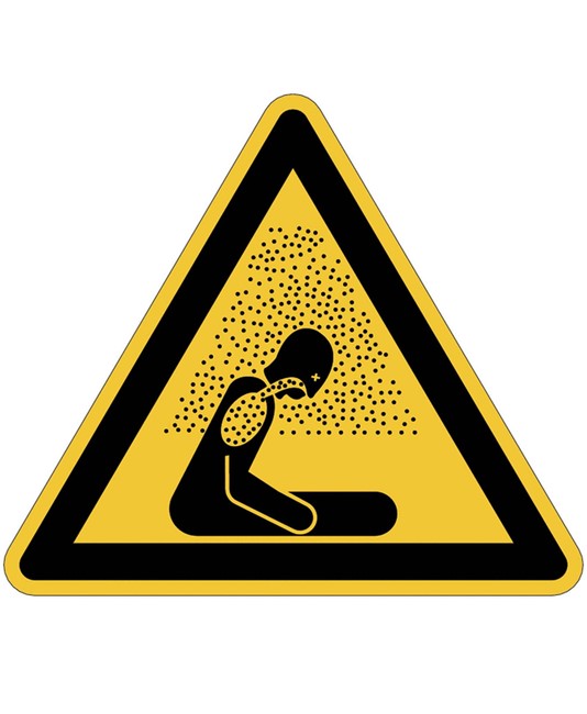 Cartello pericolo atmosfera potenzialmente asfissiante Cartello pericolo atmosfera potenzialmente asfissiante