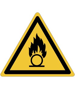 Cartello pericolo  Materiale comburente