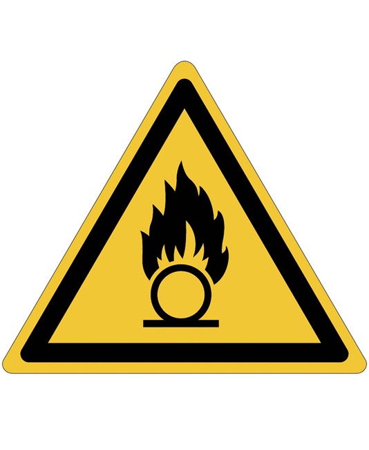 Cartello pericolo Materiale comburente Cartello pericolo Materiale comburente
