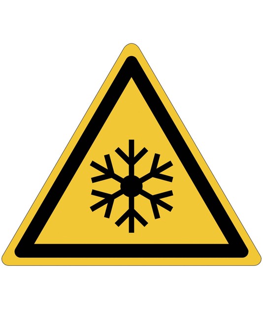 Cartello pericolo bassa temperatura Cartello pericolo bassa temperatura