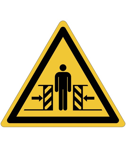 Cartello pericolo di schiacciamento Cartello pericolo di schiacciamento