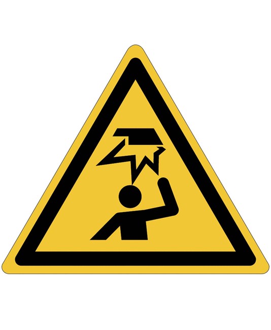 Cartello pericolo ostacolo in alto Cartello pericolo ostacolo in alto