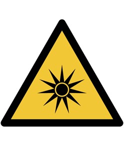 Cartello pericolo  radiazioni ottiche