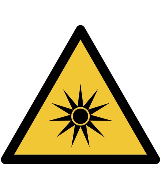 Cartello pericolo  radiazioni ottiche