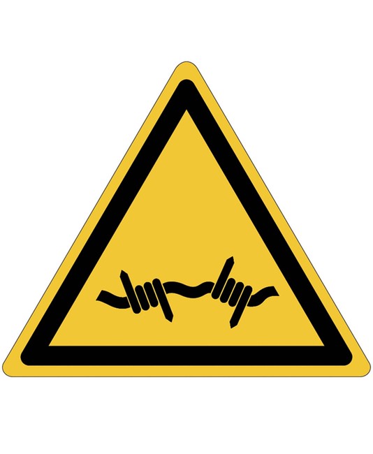 Cartello pericolo filo spinato Cartello pericolo filo spinato