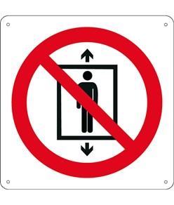 etichette adesive vietato  l'uso dell' ascensore in caso di incendio
