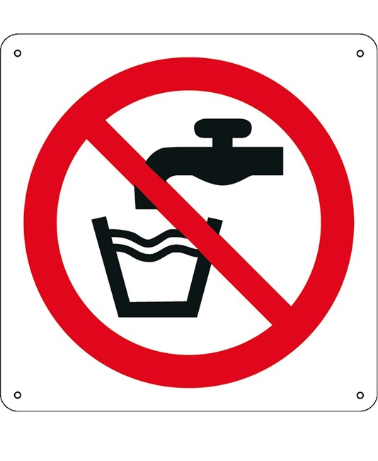 Cartello vietato bere acqua non potabile Cartello vietato bere acqua non potabile