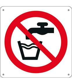 Cartello vietato  bere acqua non potabile