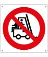 Cartello vietato  trasportare persone sui carrelli elevatori