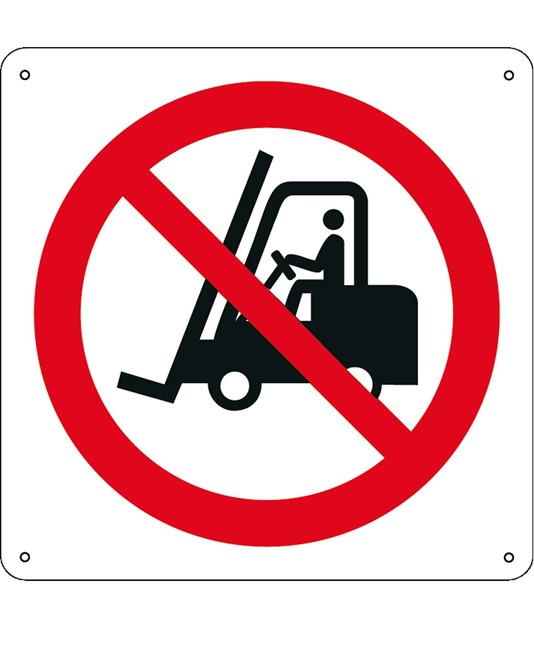 Cartello vietato l'acceso ai carrelli elevatori e altri veicoli industriali Cartello vietato l'acceso ai carrelli elevatori e altri veicoli industriali
