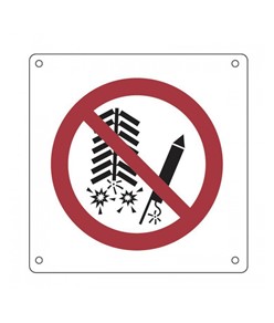 Cartello vietato  utilizzare fuochi d'artificio
